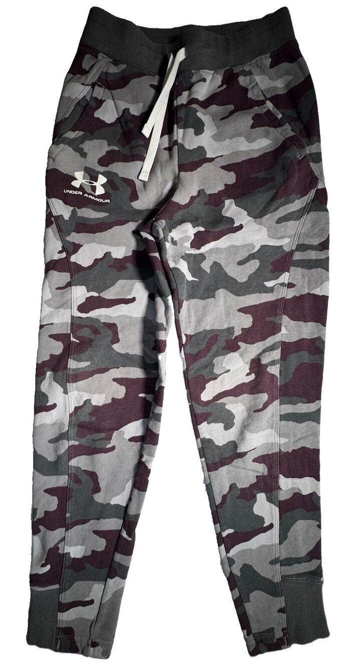 Under Armour ColdGear Youth Medium Camo Jogger Sweatpants Fleece YMD Boys